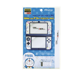 Newニンテンドー3DS LL専用<br>液晶保護フィルム デコレーションシール付<br>ドラえもん(ひみつ道具)