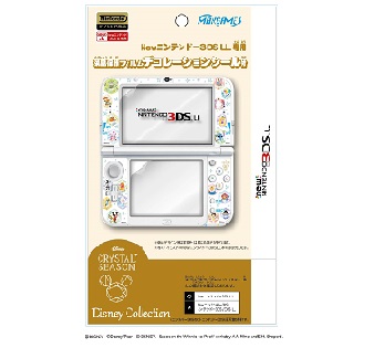 Newニンテンドー3DS LL専用<br>液晶保護フィルム デコレーションシール付<br>クリスタル・シーズン