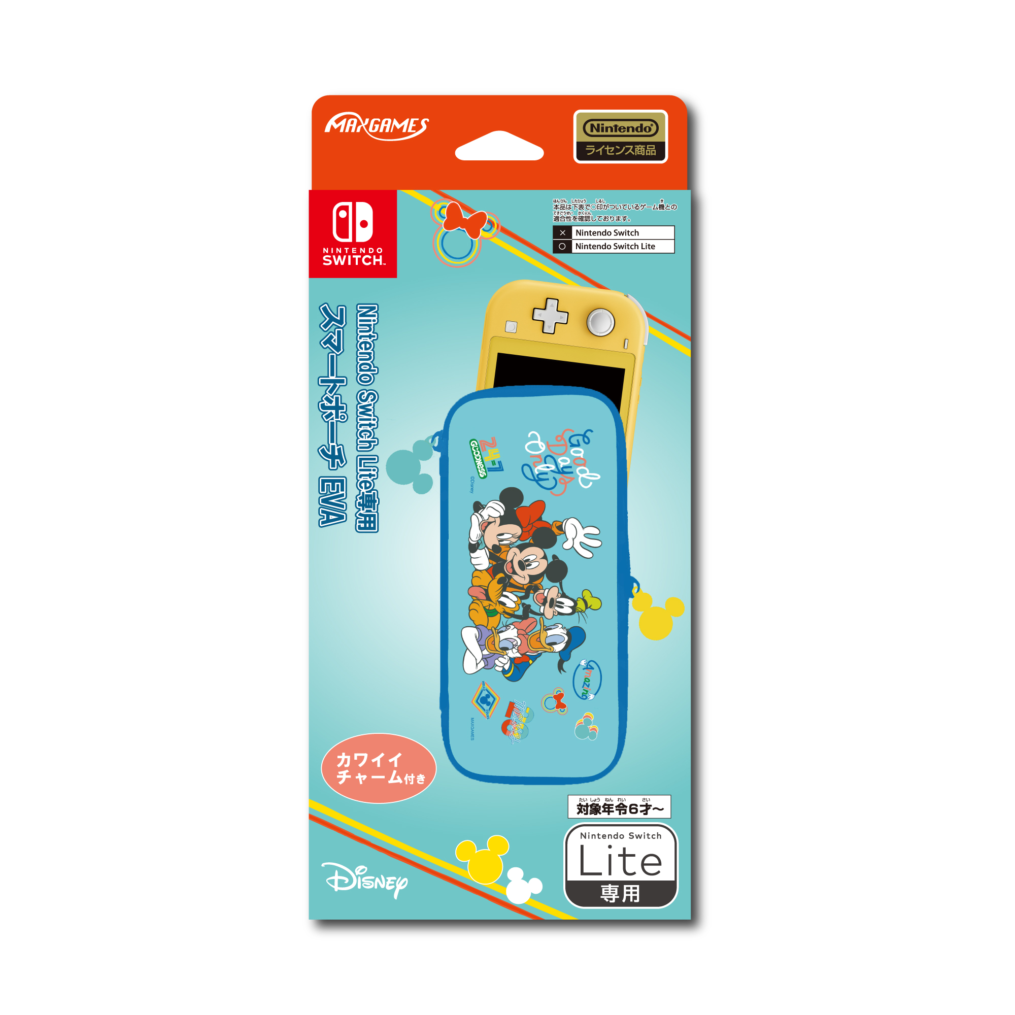 Nintendo Switch Lite専用<br>スマートポーチEVA<br>ミッキー＆フレンズ（ミント）